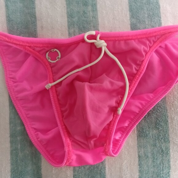 (*) DESIGNER MODUS VIVENDI PINK BIKINI SWIM BRIEF, SIZE "S" (30"-32") Pre-Owned - Picture 5 of 7